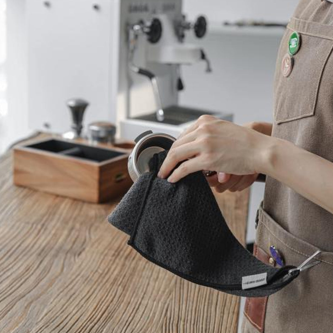 MHW-3BOMBER, prosop barista din microfibra cu inel de agățare