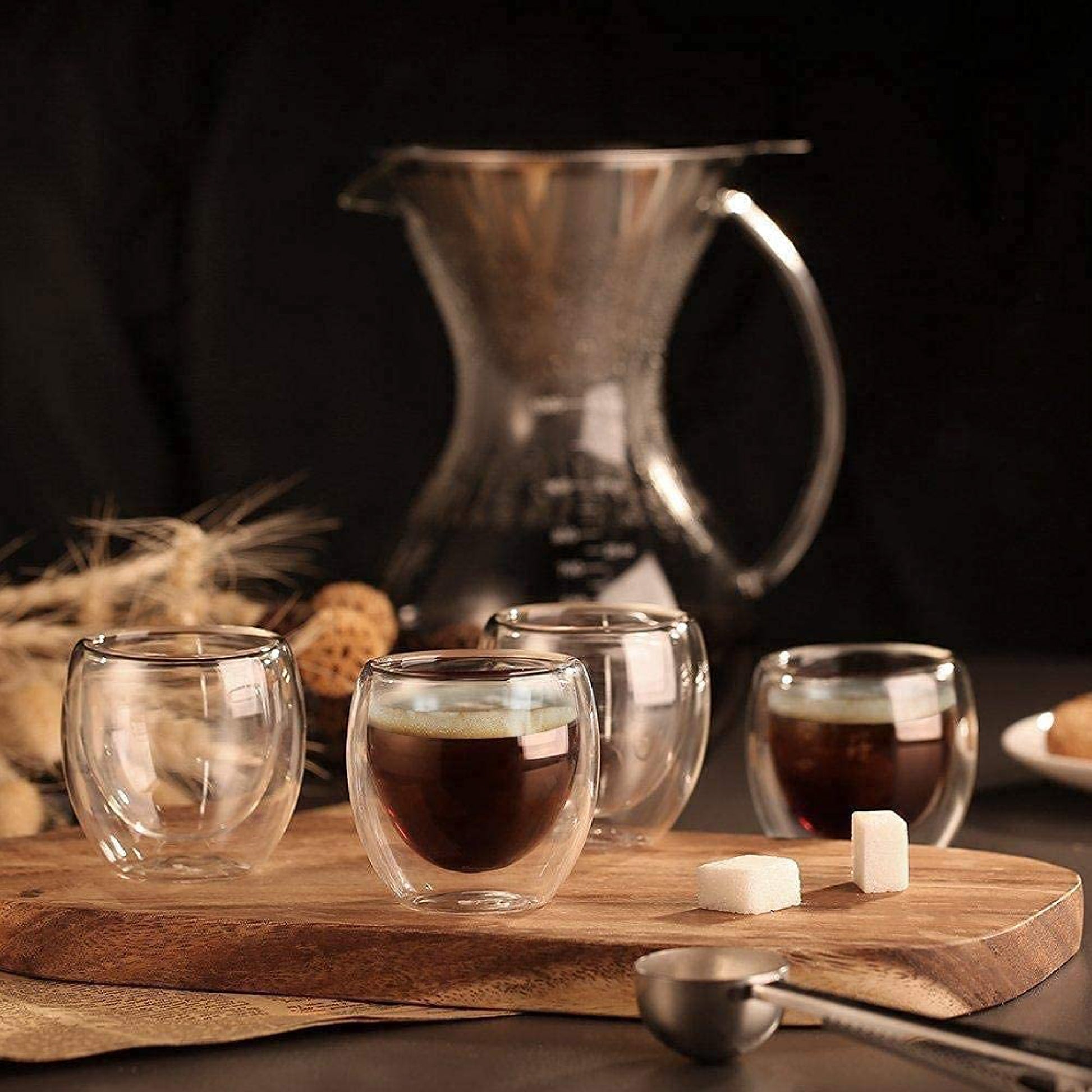 Pahar espresso Baristelli, sticlă transparentă, design minimalist