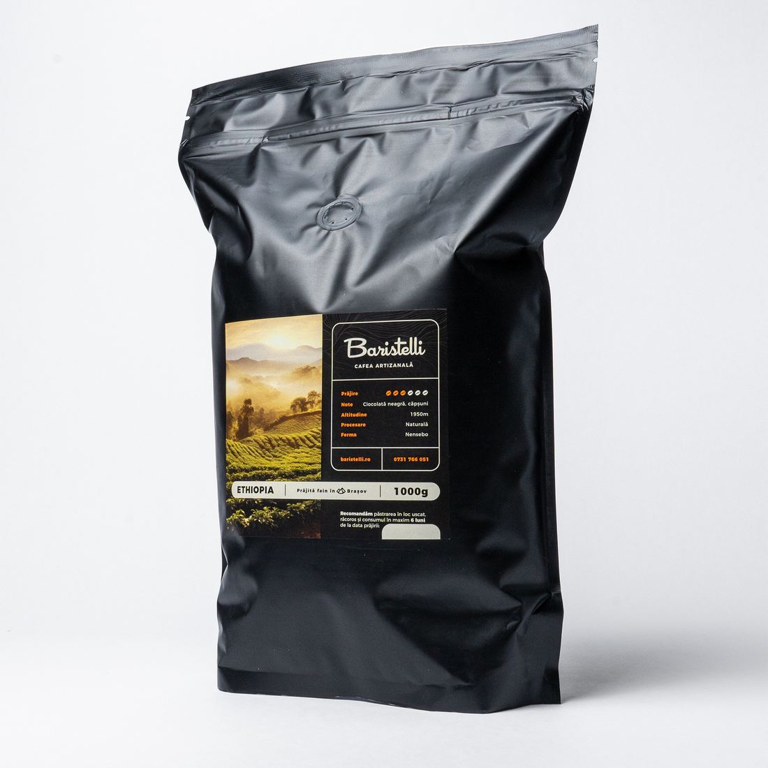 Cafea boabe, Baristelli, Origine Ethiopia, 1kg