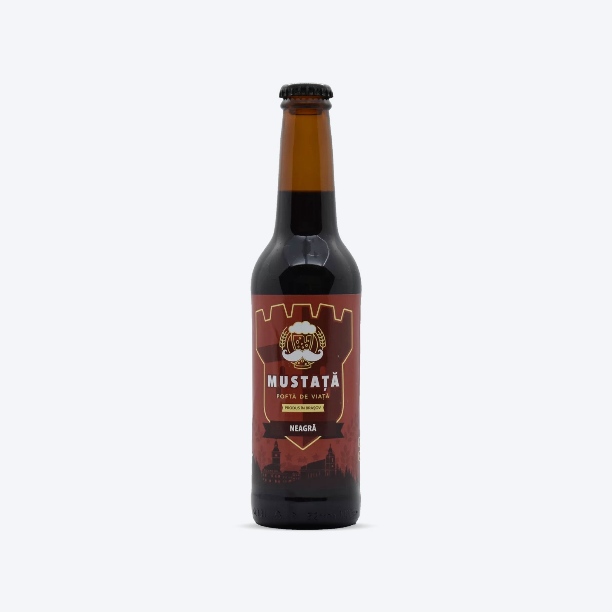 Bere artizanală, Mustață de Bere, Neagră, 330ml - Baristelli - Mustață de Bere