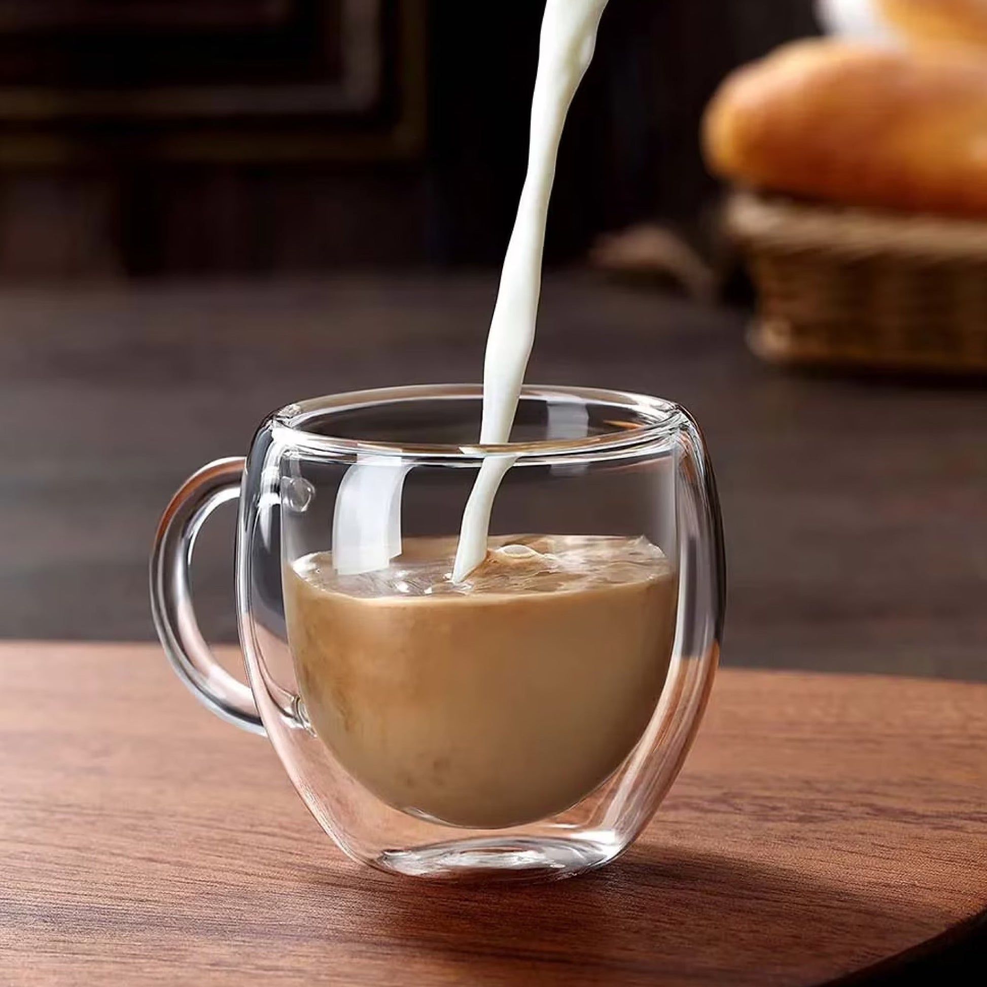 Cană cappuccino/ceai, sticlă dublă, 170ml - Baristelli - Universal