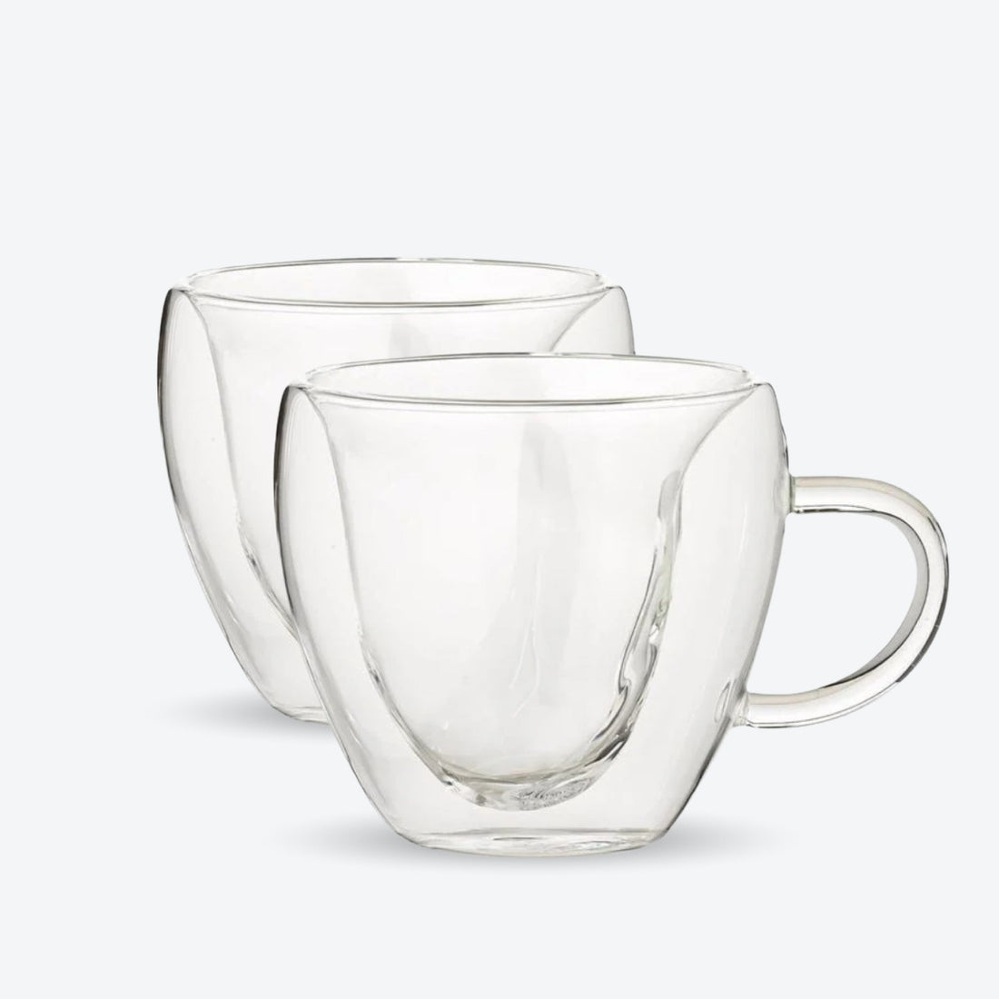 Cană latte/ceai, formă inimă, sticlă dublă, 240ml - Baristelli - Universal