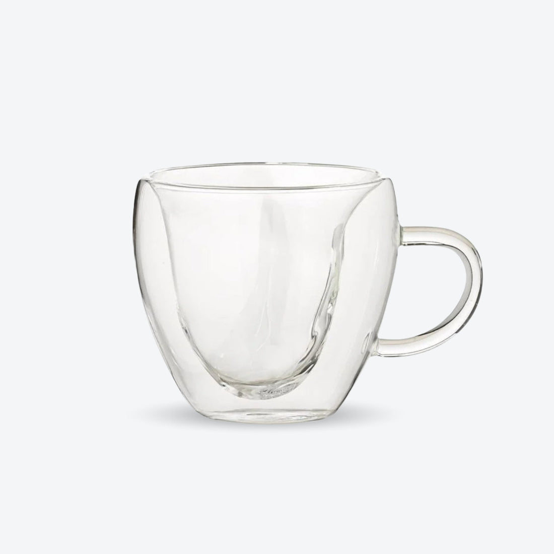 Cană latte/ceai, formă inimă, sticlă dublă, 240ml - Baristelli - Universal