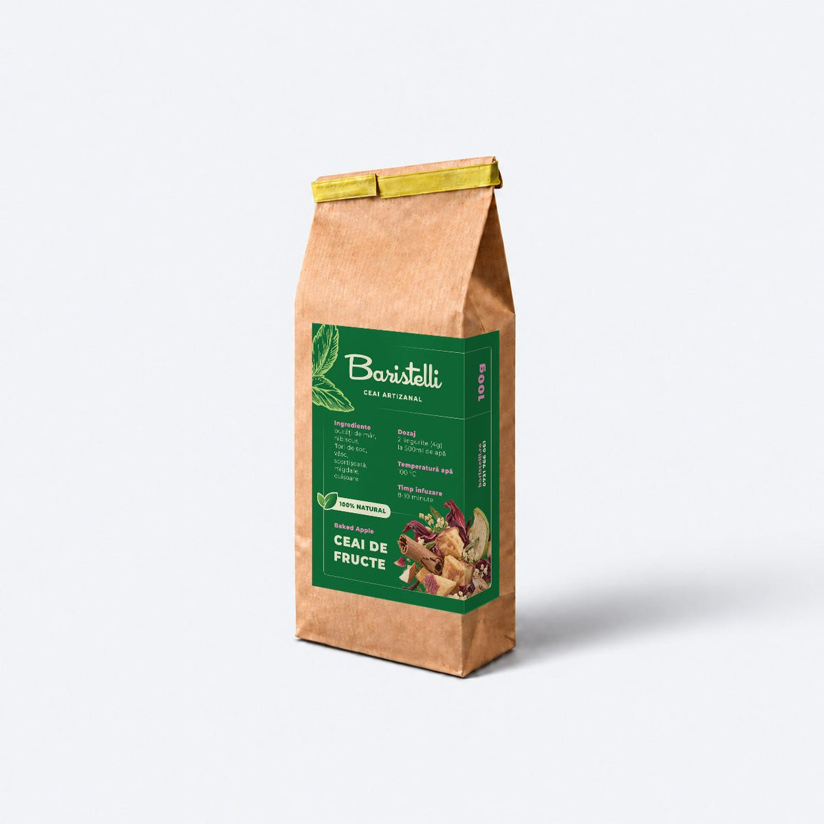Ceai de fructe, Baked Apple - 100 g - Baristelli - Baristelli
