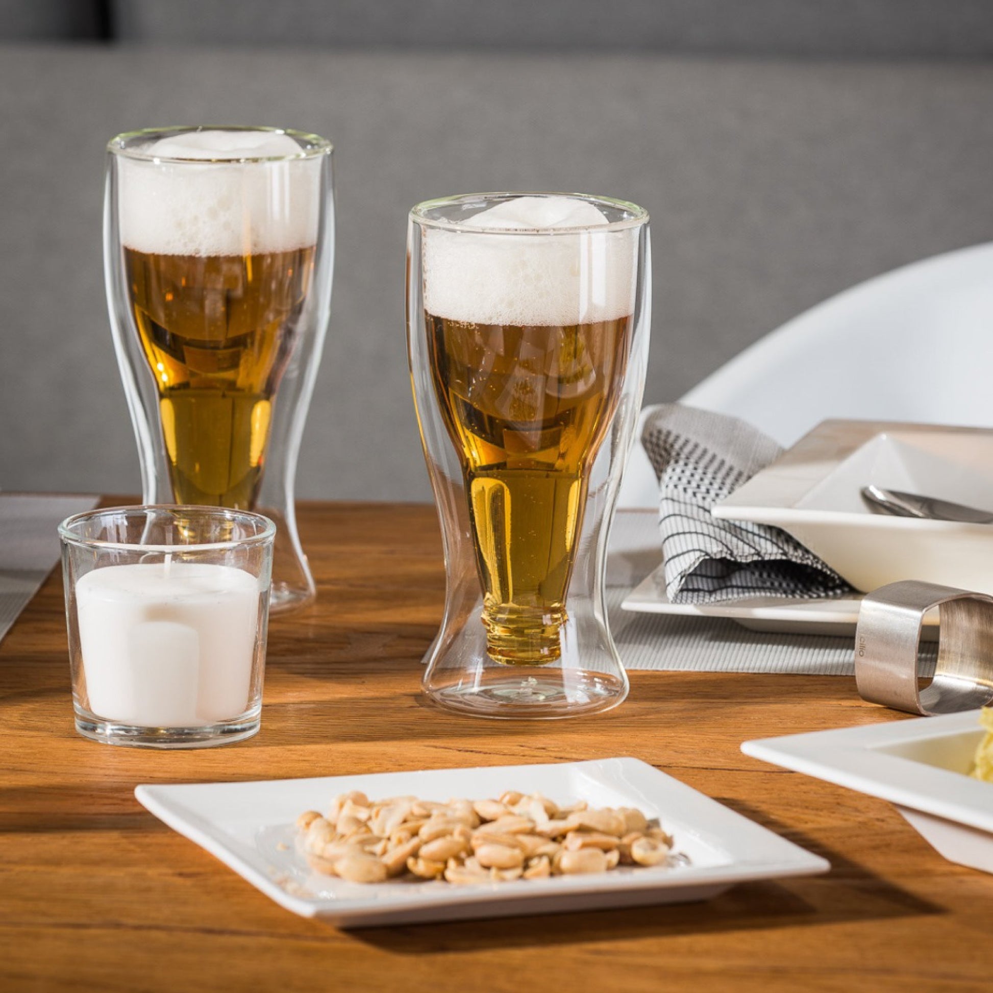 Pahar bere, sticlă dublă, 400ml - Baristelli - Universal